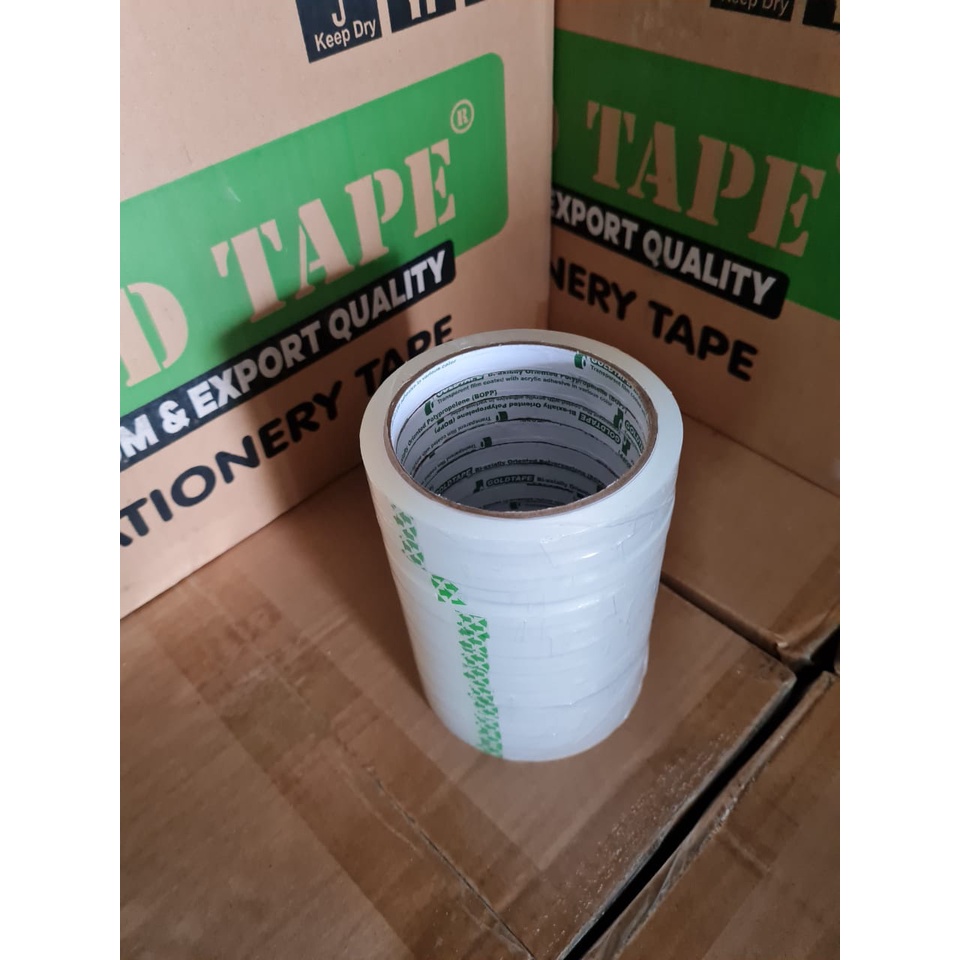 

solasi / stationary gold tape hijau - 12mm