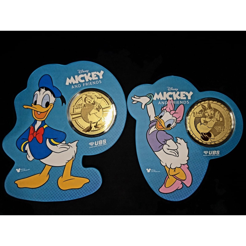 LM GIFT SERIES UBS THIN 0,2 GR MODEL MICKEY MINNIE DONALD DAISY LOGAM MULIA UBS 0.2 GRAM