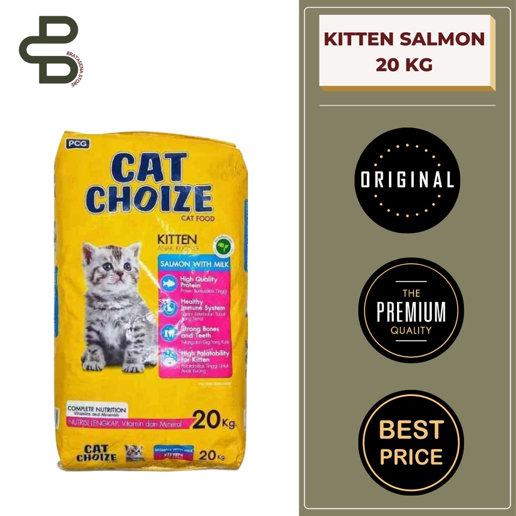 CAT CHOIZE SALMON WITH MILK 20 KG CAT FOOD FOR KITTEN (KHUSUS EKSPEDISI)