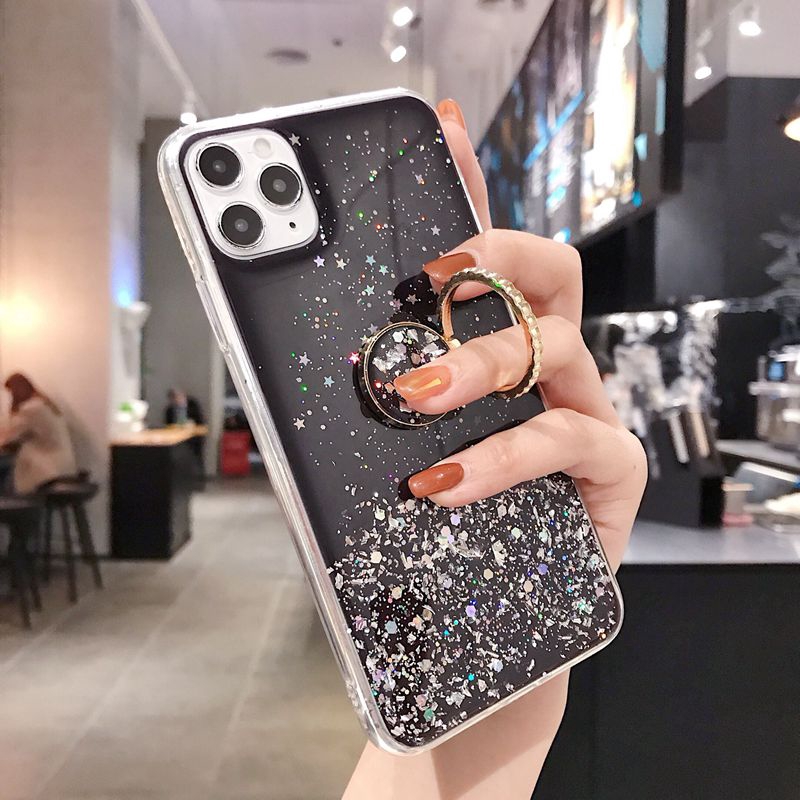 Hot Sale！Soft Case OPPO A5 A9 2020 A15 A15s A93 Reno4 F Reno 5F A3S Realme C1 A7 A5S A12 A37 Neo 9 F9 Pro Shining Ring Casing Xiaomi Redmi Note 10 Pro