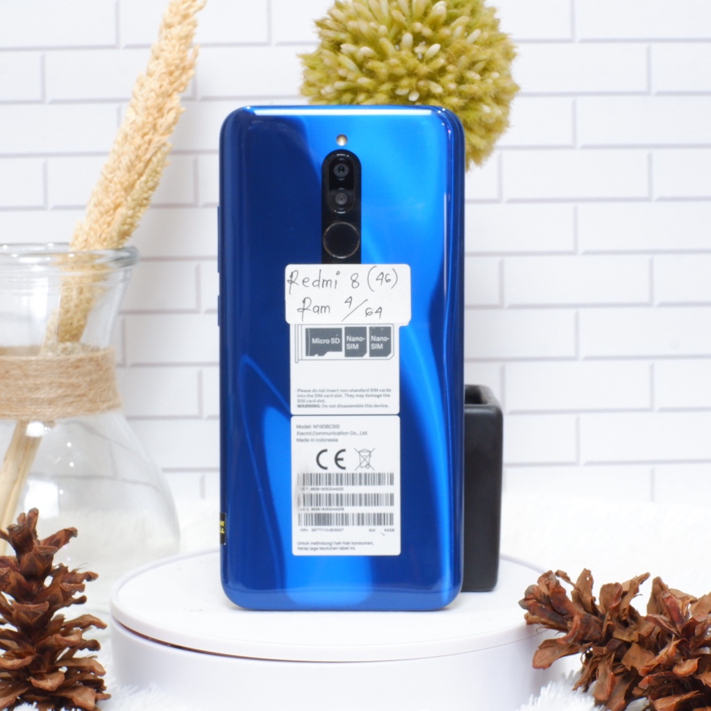XIAOMI Redmi 8 RAM 3/32 4/64 Fullset - Hp Bekas Second