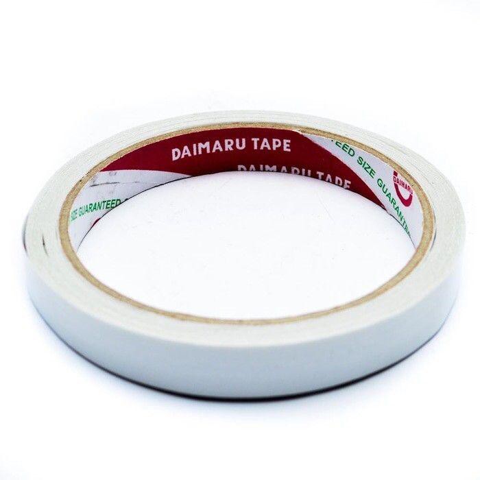 

BIGPROMO Double Tape 12 MM x 12 YARD Dobel Tip Putih Daimaru Berkat mutu Sejati