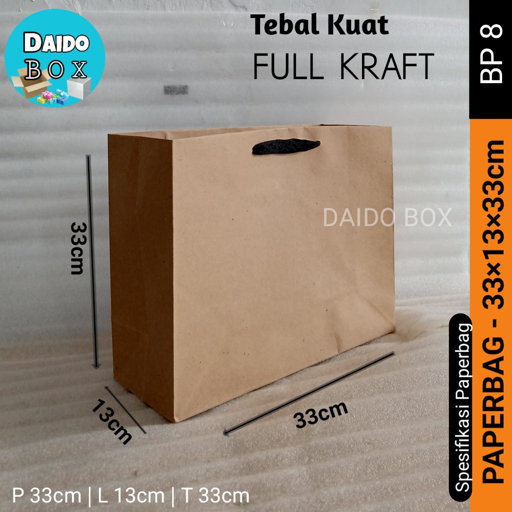 

ISI 12 BIJI Paper Bag Murah 33x13x33 Bp8 | Kantong | Tas Kertas | Paperbag Polos