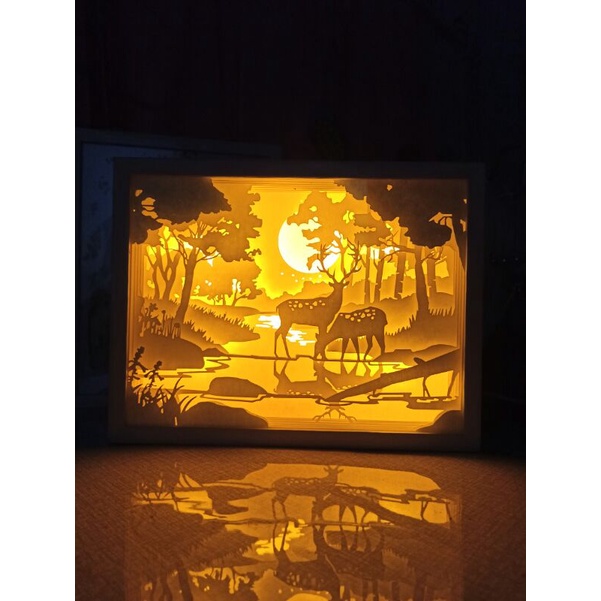 3D paper cut art - light & shadow box [MOONLIGHT] Hampers | Kado