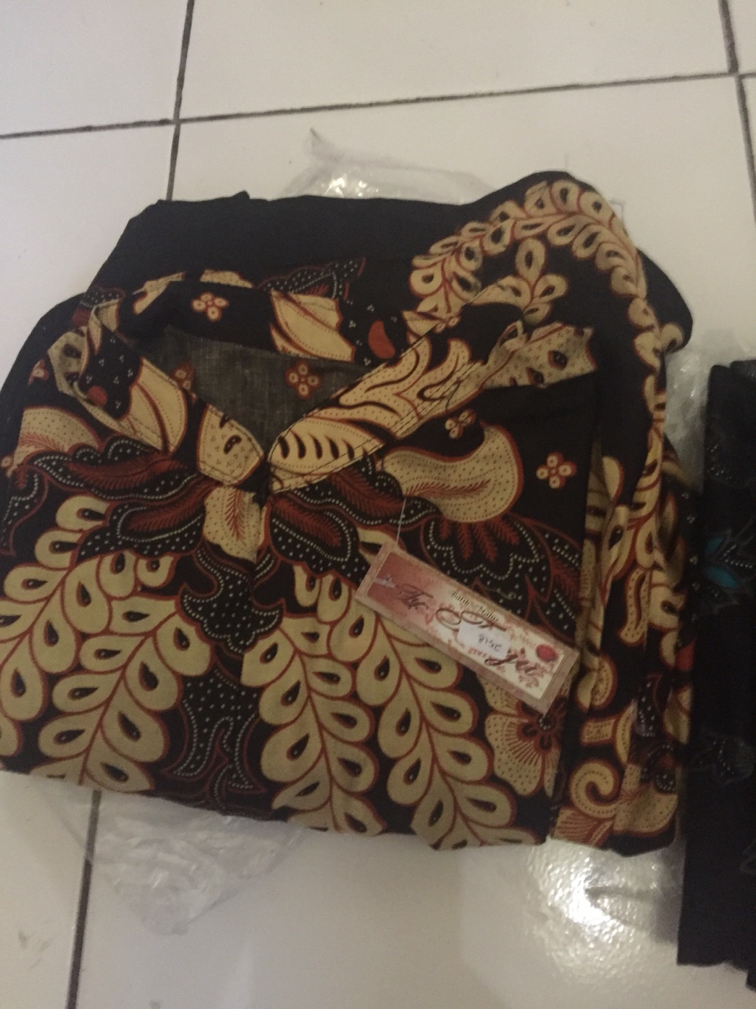 Couple Gamis Sogan Tarantula 2518 Sarimbit Monokrom Gamis Batik Klok
