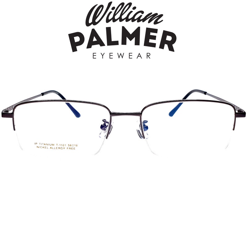 William Palmer Kacamata Pria Wanita Titanium 1101  Gunmetal