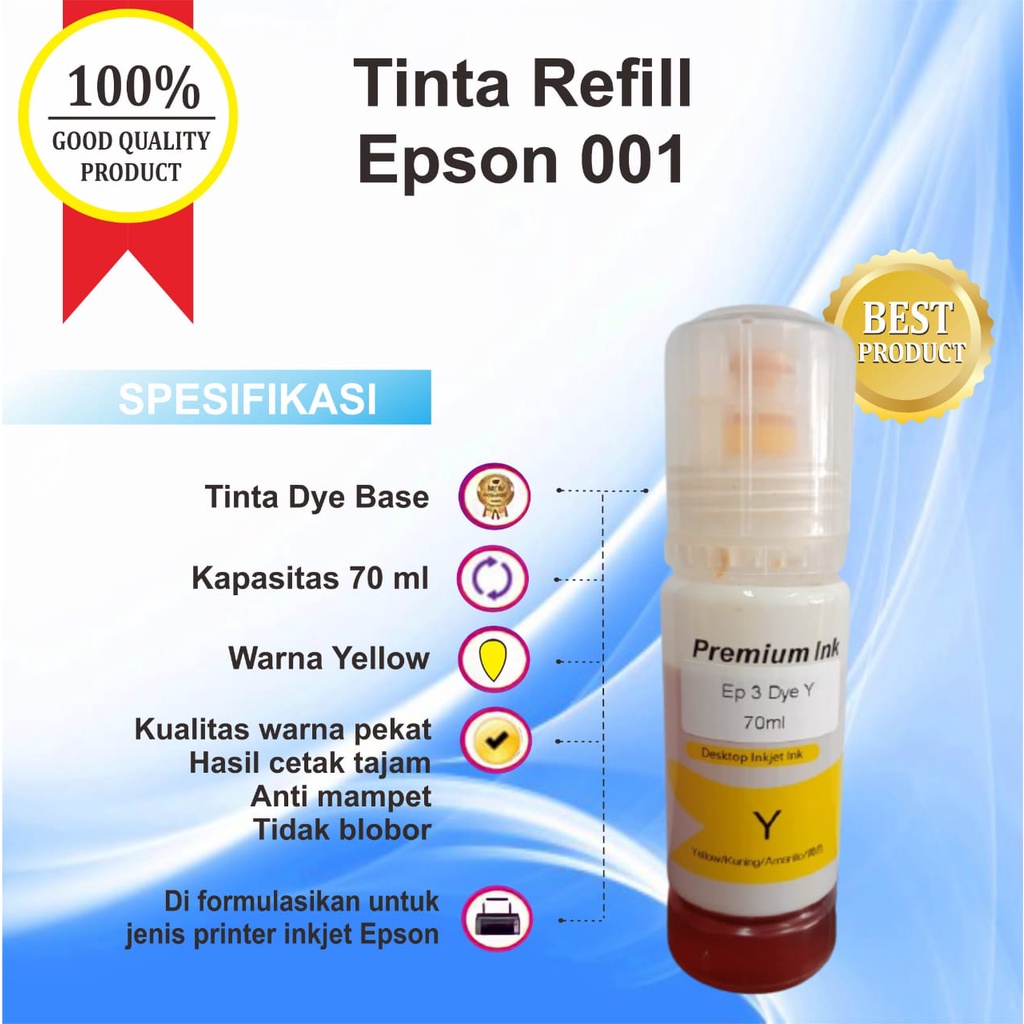 Refill Tinta 001 Premium Refill printer Epson L4150 L4160 L6160 L6170