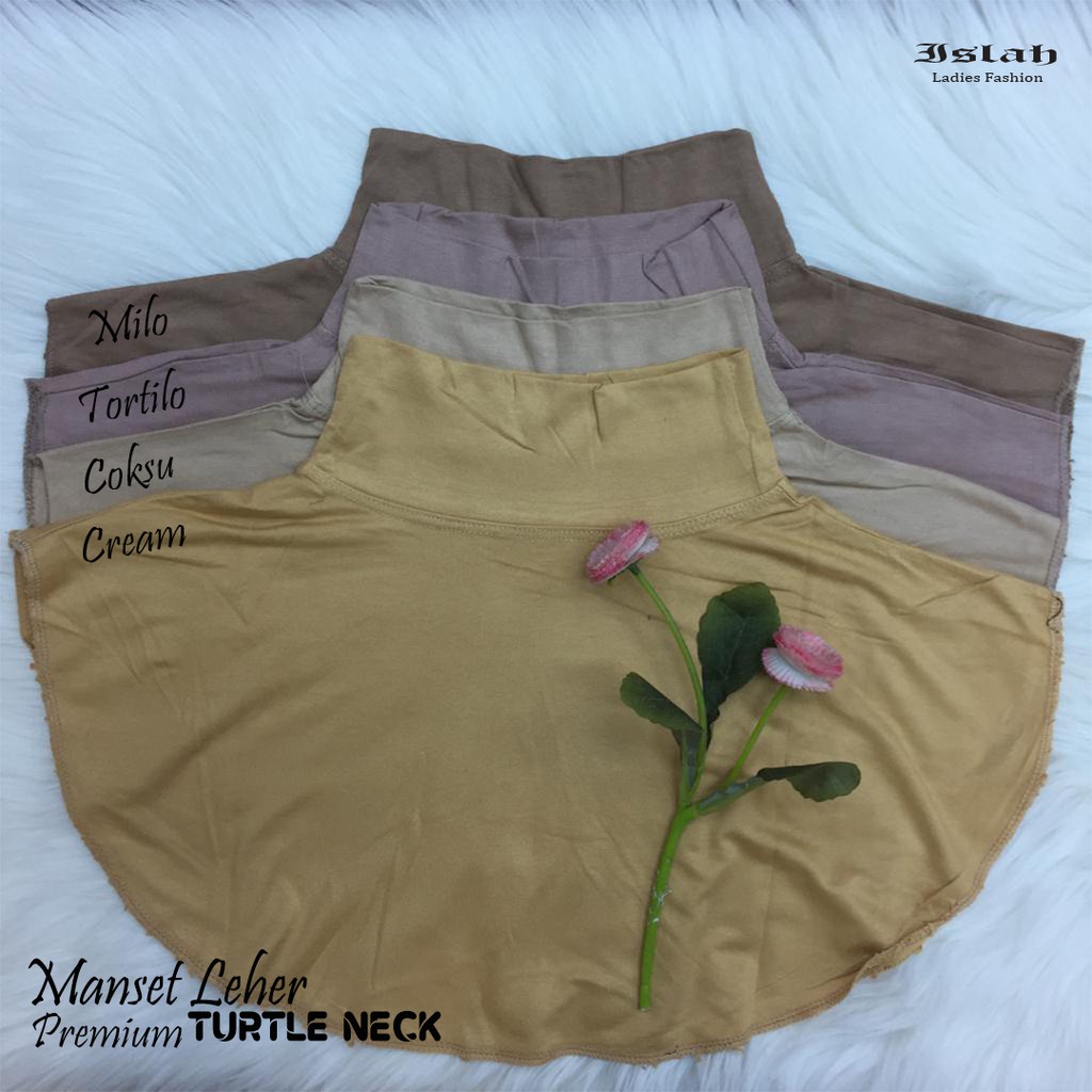 Islah Inner Leher Turtle Neck Rayon Premium / Manset Leher Kaos Premium / Manset Turtle Neck / Atasan Wanita / Inner Dada / Dalaman Wanita / Dalaman Leher / Inner dada / Inner Wanita-1