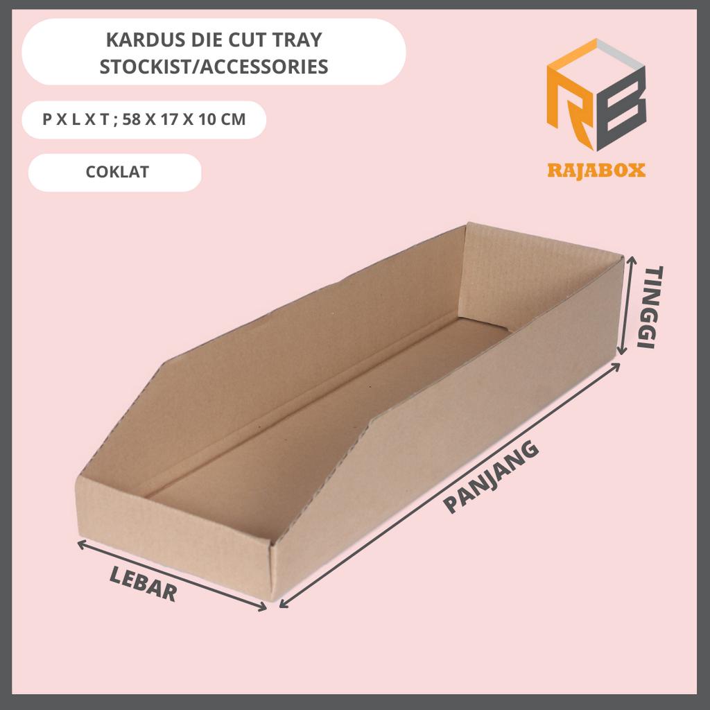 

Kardus Die Cut Kotak Stockist/Accessories Isi 10 Pcs DTR-03 RajaBox Packaging