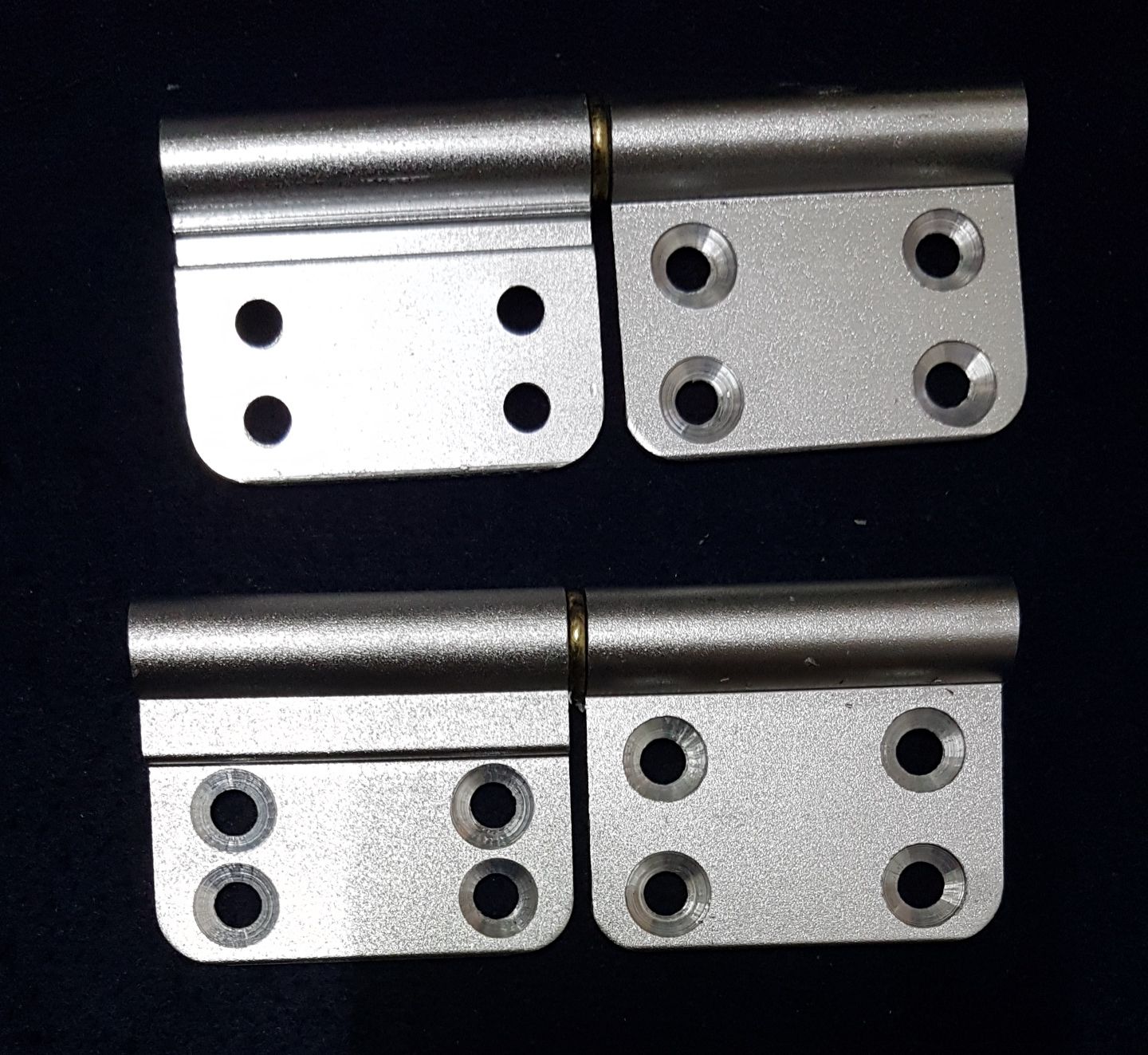 2pcs Engsel Bendera Bahan Aluminum Warna Hitam Ukuran 4 Inch Untuk Pintu Dapur