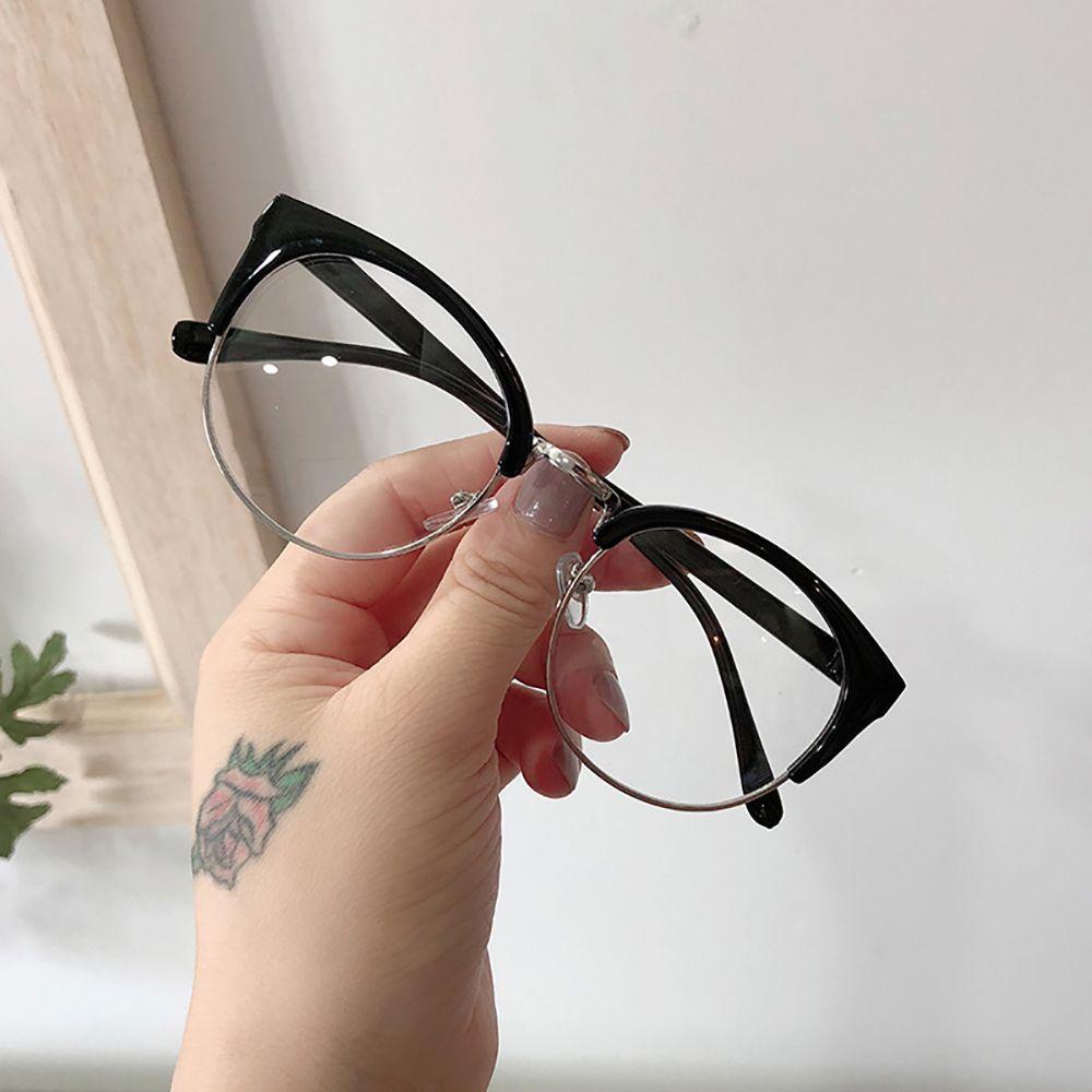 Mxbeauty Cat Eye Spectacles Eye Kaca Mata Anti Radiasi Wanita Pria Half Frame Kacamata Anti Radiasi Wanita Sale Kaca Anti Radiasi Eyeglasses Optical Glasses