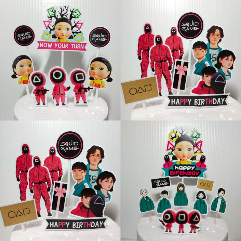 

TOPPER CAKE SQUID GAME HIASAN KUE