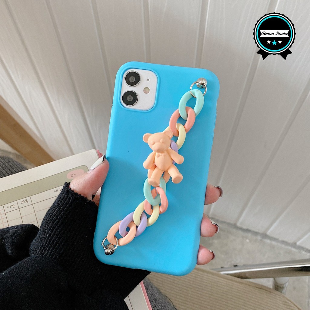 CASE SOFTCASE CANDY GELANG RANTAI VIVO Y30 Y50 Y30i Y70S Y20 Y20S Y12S BD626-BIRU