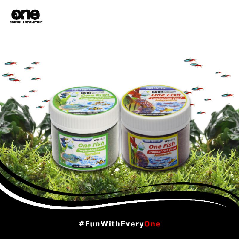 ONE FISH RED ASTHAXANTINE /  GREEN SPIRULINA - Pakan Pelet Ikan Hias Aquarium One Riset