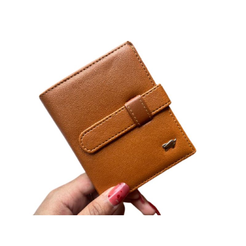 Dompet Kartu pria Wanita Model Gawang Kait pengunci