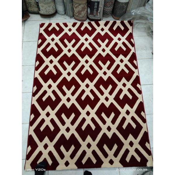 Karpet permadani red scandinavian 120 x 160 cm