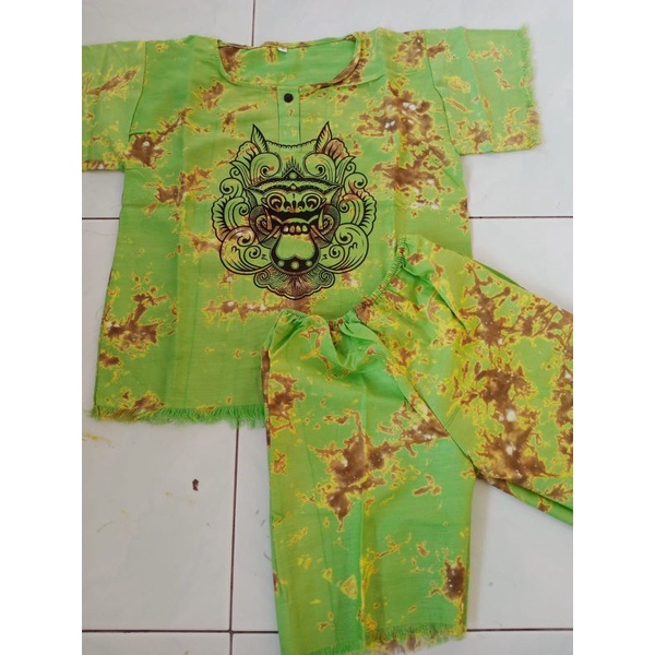 setelan anak - baju barong - baju anak -  kaos barong - kaos gables bali anak - setelan kaos - COD