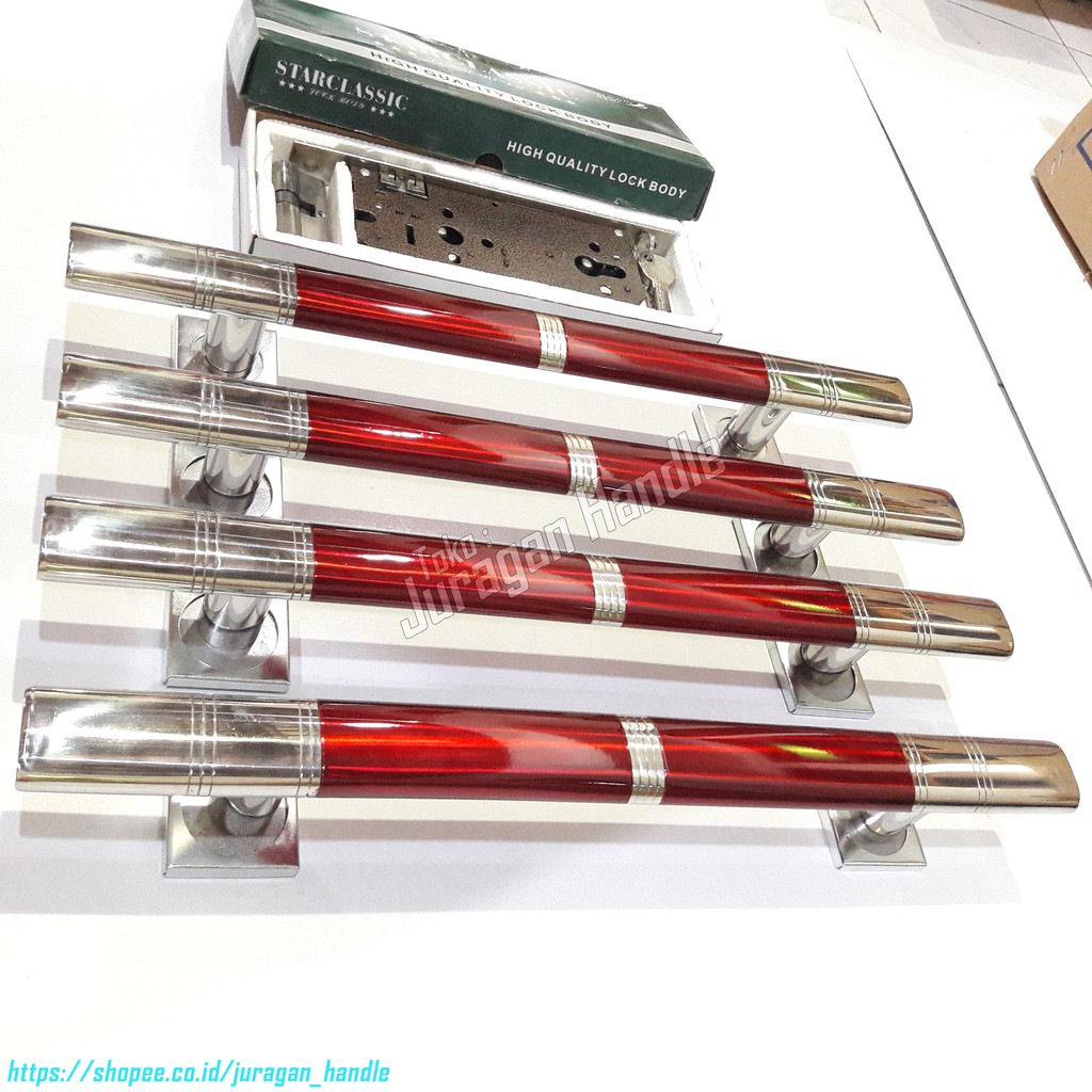 handle pintu rumah kunci set 45 cm gagang pintu rumah kunci set tarikan pintu rumah kunci set