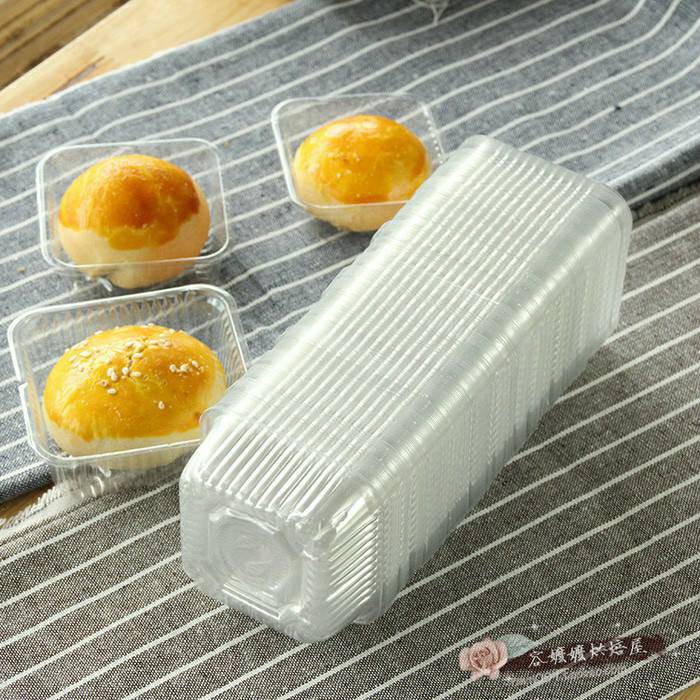 Tatakan Cup Mika Bening Kotak Tempat Puding Kue Bulan Mooncake Roti