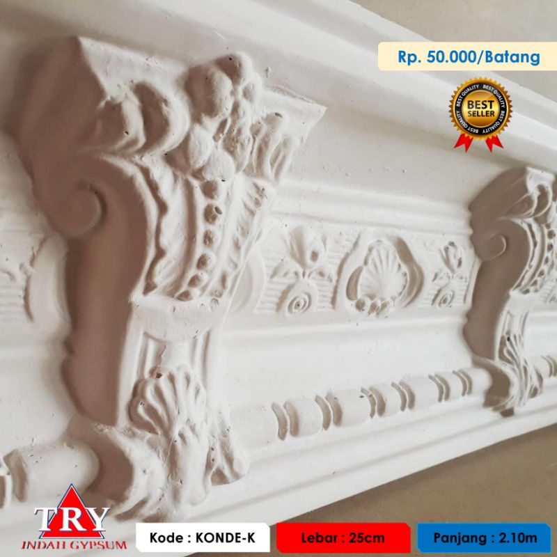 Jual List Gypsum Motif Konde Kecil Lebar Cm Original Tryindah Punya Shopee Indonesia