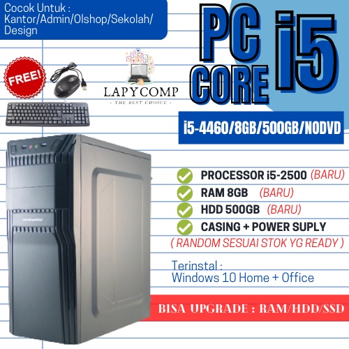 Promo cpu murah intel core i5-4460 8gb ram hdd 500gb no dvd hanya 2 juta-an