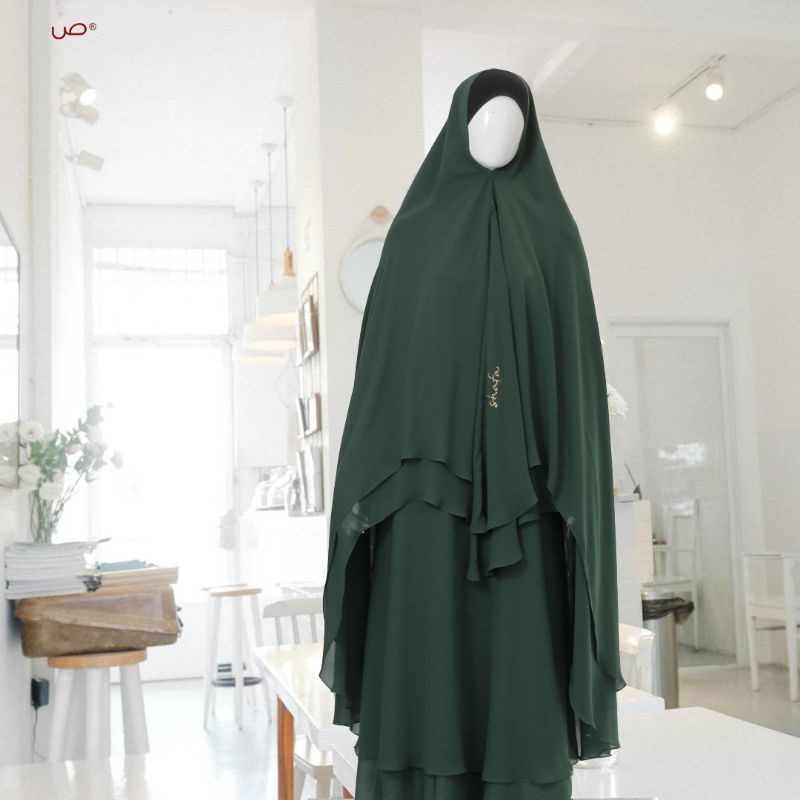 Gamis Set Sharqia Darkgreen By Shafa Jilbab