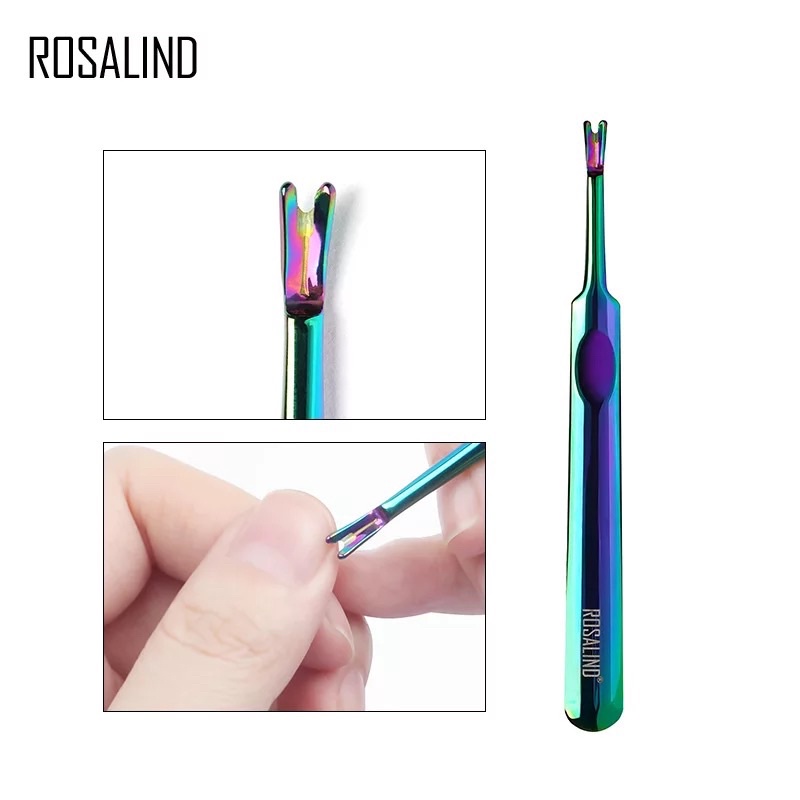 ROSALIND Rainbow Triming Remover Dead Skin &amp; Pusher Nail Art Tools Pedicure