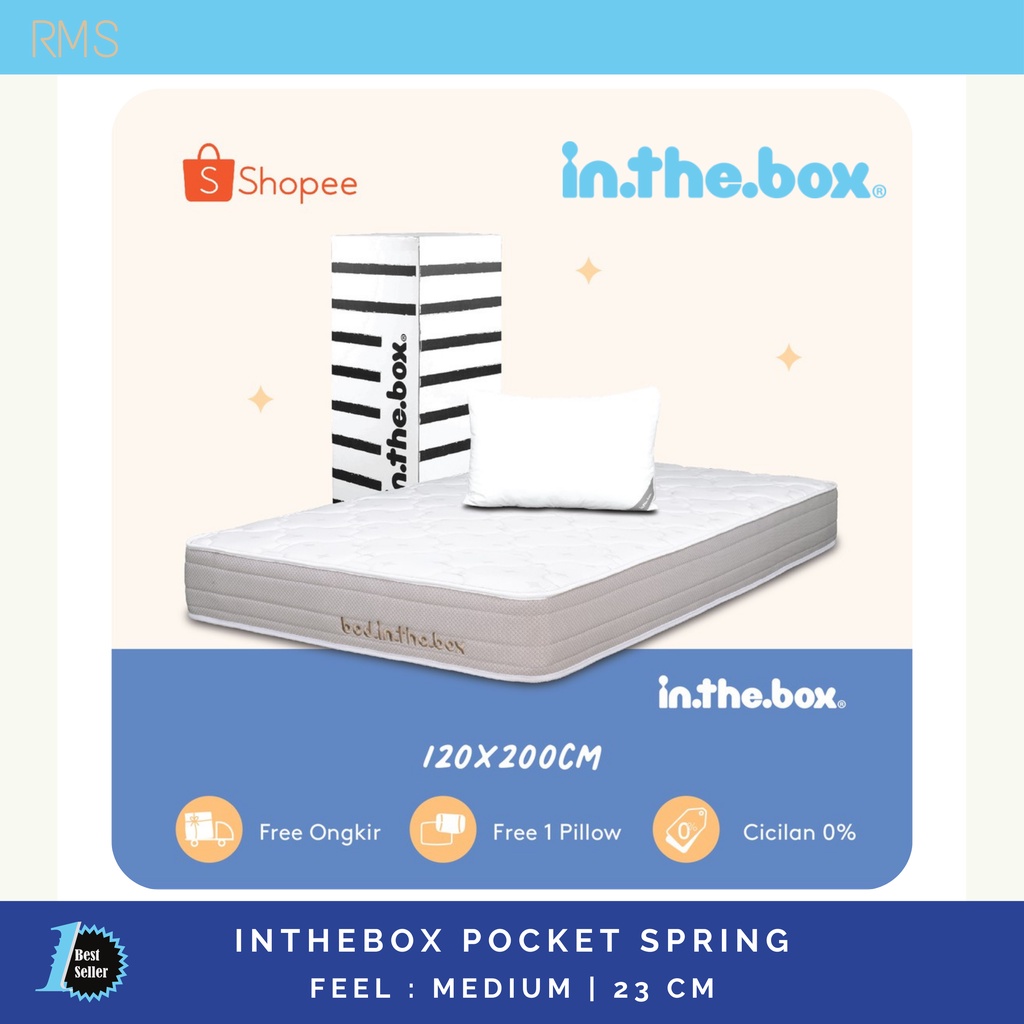 FREE ONGKIR - InTheBox Kasur Uk. 120x200 Pocket Spring / In The Box / Kasur / Srping Bed / Matras / 