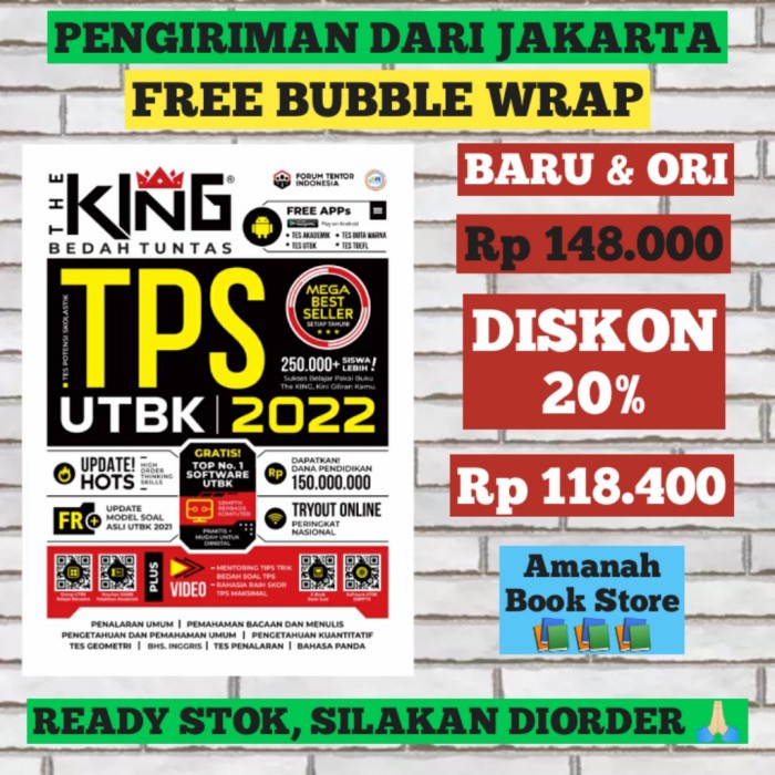 

❤BISA COD❤ The King Bedah Soal & Materi TPS UTBK SBMPTN (PENGIRIMAN DARI JAKARTA) - TAHUN 2021