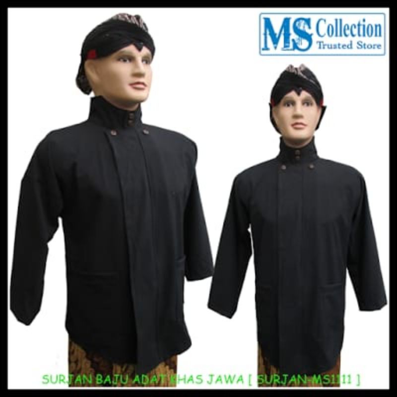 Baju Surjan Jawa Hitam Klasik