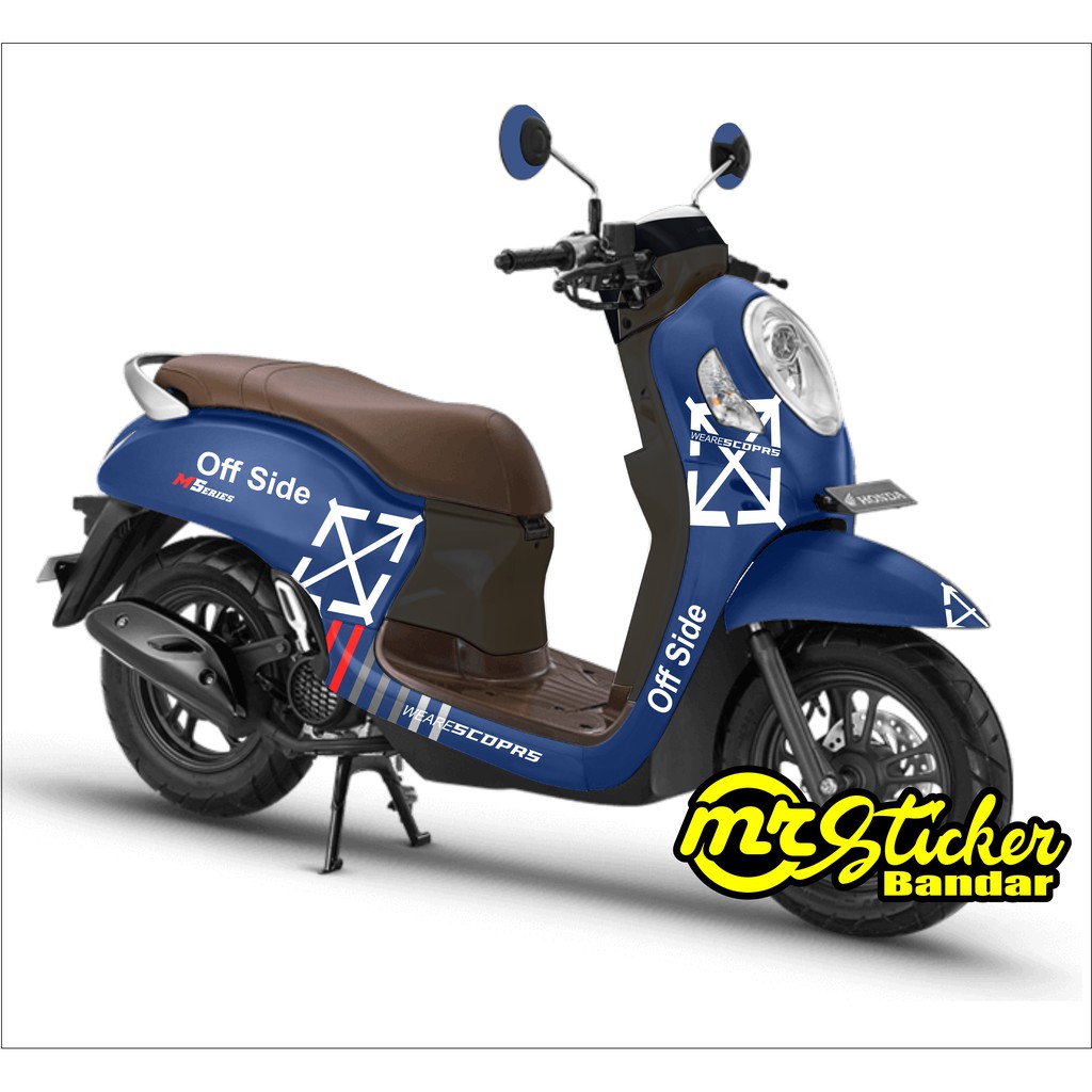 Decal scoopy full body Full Blok Decal Scopy Dekal New Fi 2021 prestige off side biru navy