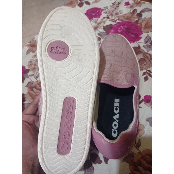 SEPATU COACH WOMEN WELL SLIP ON SNEAKER PINK ORIGINAL NEW SIZE 42