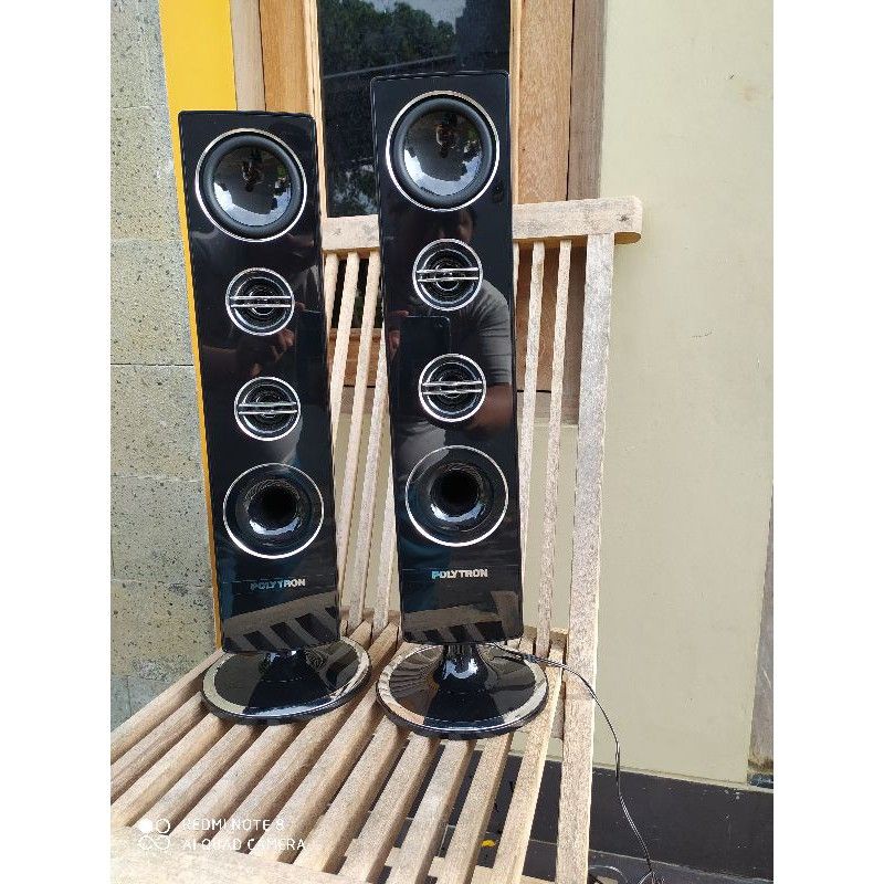 TERMURAH PROMO BISA NEGO 2 SPEAKER TOWER 1 PASANG TV POLYTRON LED LCD MASIH JERNIH KENCANG JELAS GOO