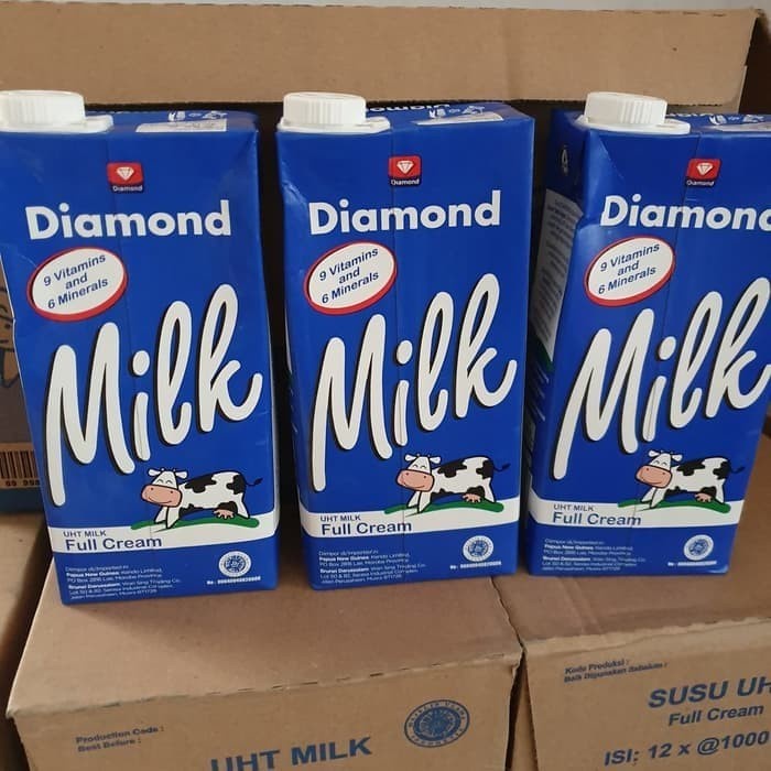 Susu Diamond UHT 1 Liter / Diamond Milk Full Cream / Cokelat