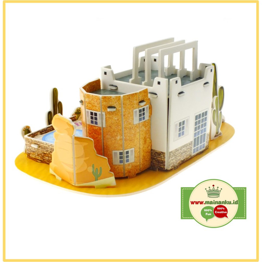 Puzzle 3D Mini | Desert Villa | Toko Mainan Online - 1690-6 - Kreatif Anak - DIY