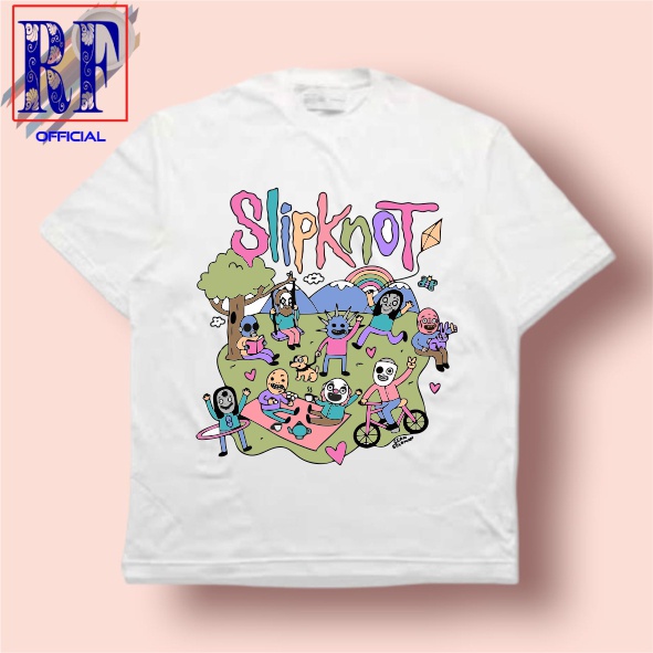 Kaos SLIPKNOT / Baju Band Metal / Kaos OVERSIZE Lokal / rap tee