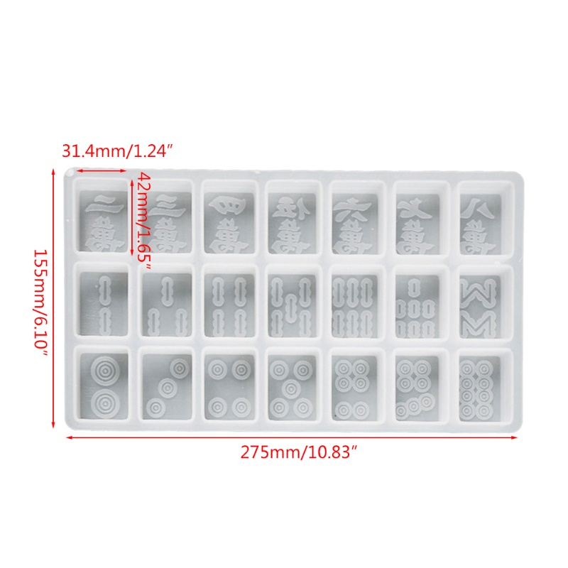 Siy Cetakan Es Batucoklatsabunpermenkue Bentuk Dadu Mahjong Cina Bahan Silikon