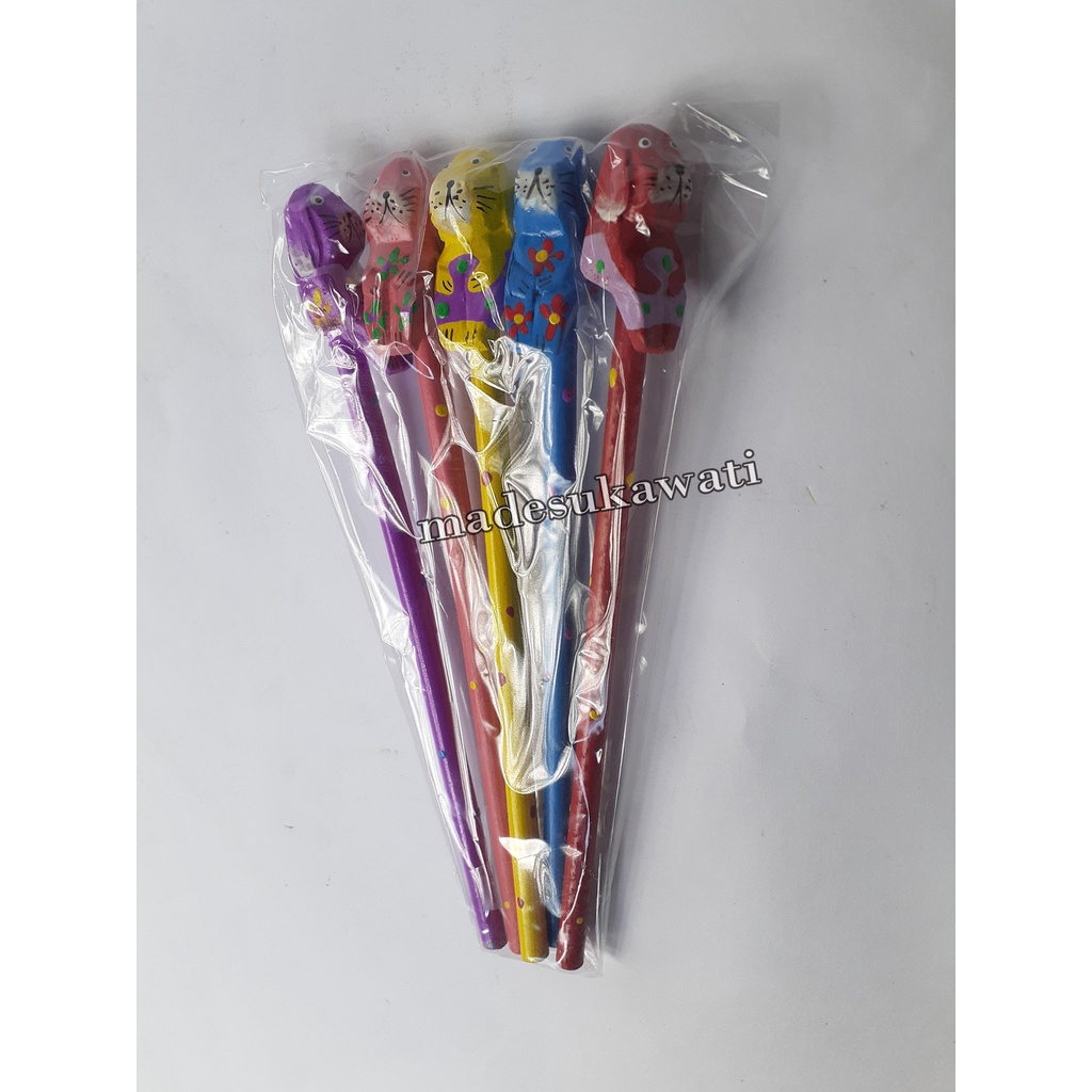 10pcs kerajinan Pensil bali motif variasi harga per paket