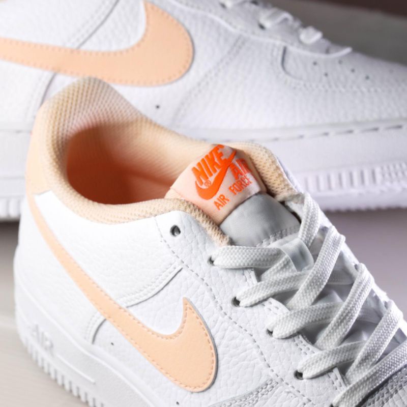 Sepatu Air Force White Peach Original Premium Quality Sneakers Wanita