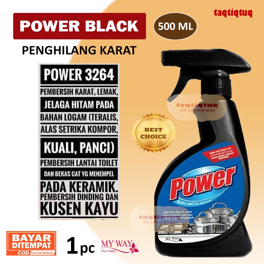 Jual Power Black My Way Spray 500 ML Semprotan Anti Karat Penghilang Karat Pembersih Kerak ...