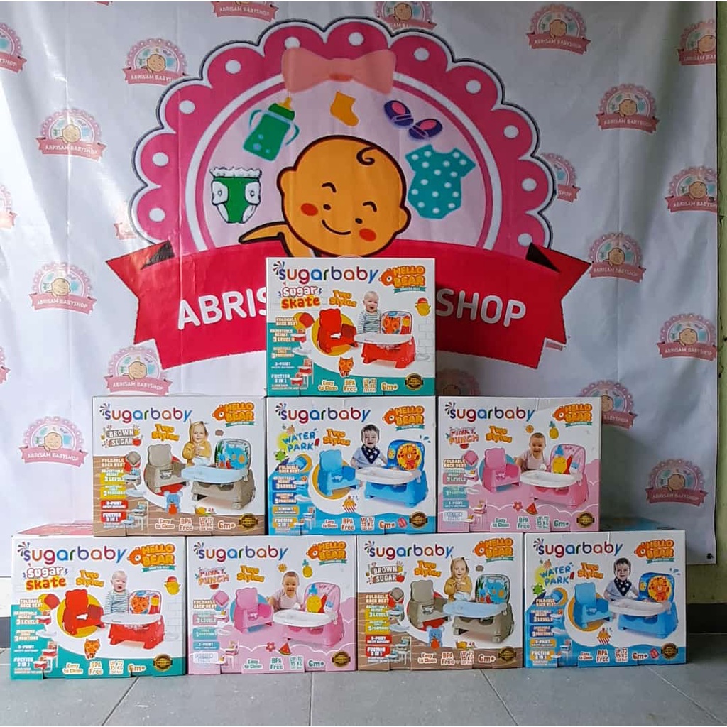 Sugar Baby Hello Bear Booster Seat Kursi Makan Bayi dengan Meja