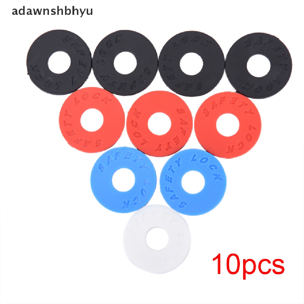 Adawnshbhyu 10Pieces Guitar Savers Strap Lock 25mm OD 9mm Aksesori Musik Hitam Merah Biru