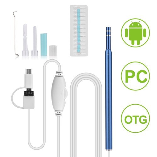 i98 Endoscope Camera Android Ear Cleaning Waterproof Endoskopi Kamera Free Tas Tools Kit