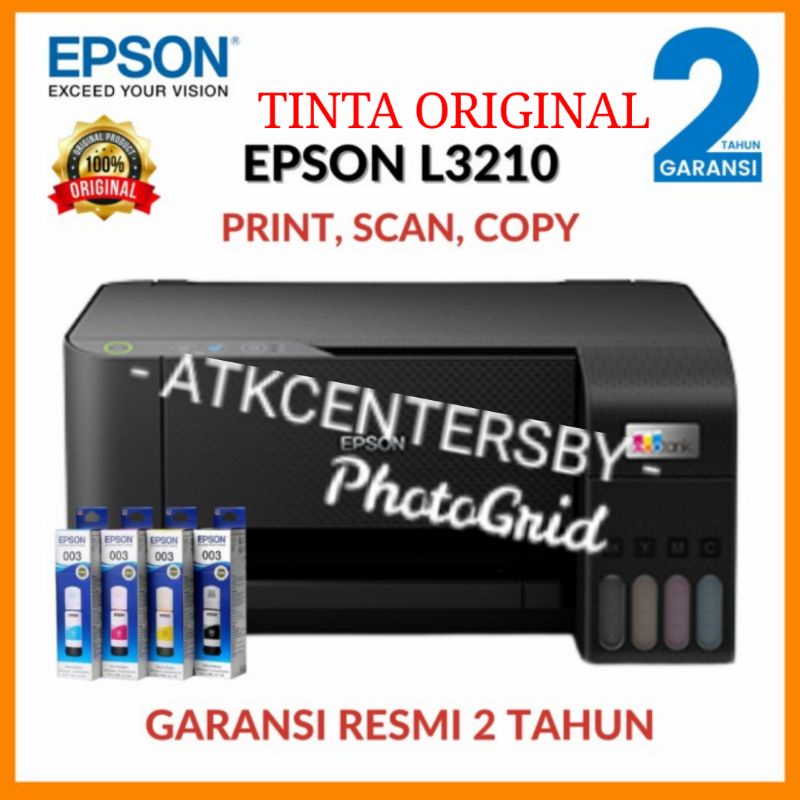 Epson Printer L3210 Inkjet - (All In One - PRINT/SCAN/COPY) Pengganti L3110