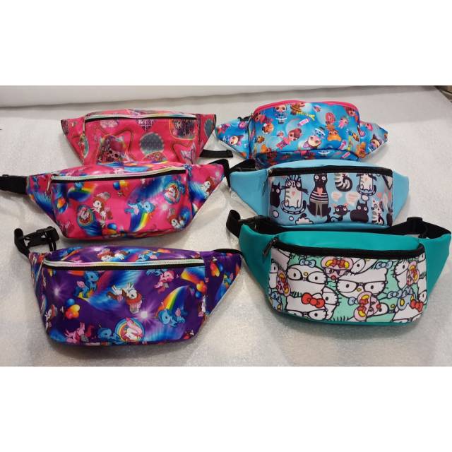 Waistbag anak/Tas Pinggang Anak / Waistbag Selempang Karakter/waistbag kren/waitbag wanita