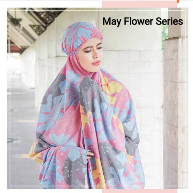 May Flower Series Mukena Tazbiyah Mukena Motif Bunga Mukena Dewasa  Mukena Katun Mukena Murah