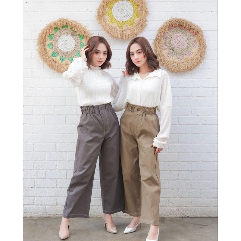 Tq88indonesia AVISA PANTS CELANA PANJANG Wanita Terbaru / Ootd Kekinian