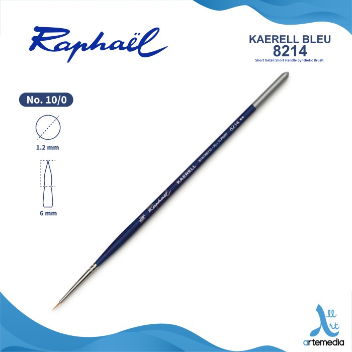 

Kuas Lukis Raphael 8214 Short Detail Kaerell Bleu Synthetic Brush SH - NO. 10/0