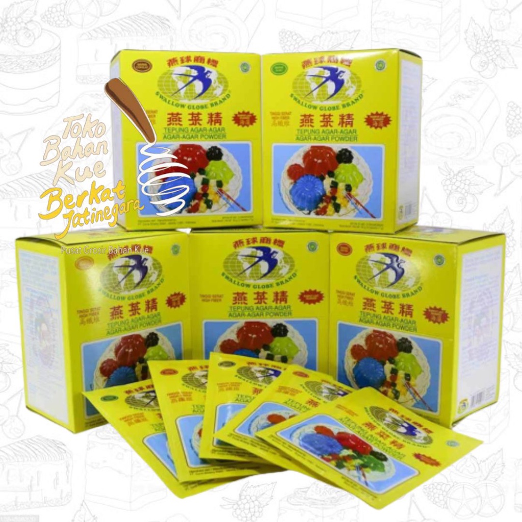 AGAR AGAR SWALLOW GLOBE 7 GR / ANEKA RASA / CTN ( 24 BOX )