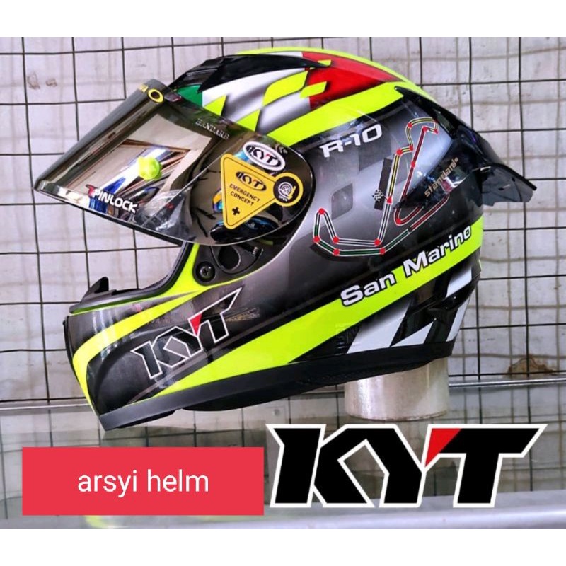 HELM KYT R10 SANMARINO PAKET GANTENG